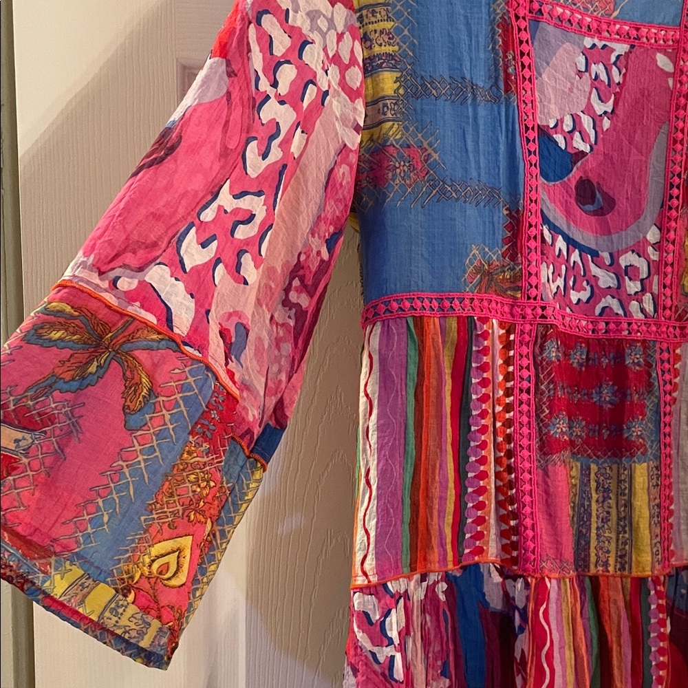 Colorful Patchwork Blouse By Cale - image 4